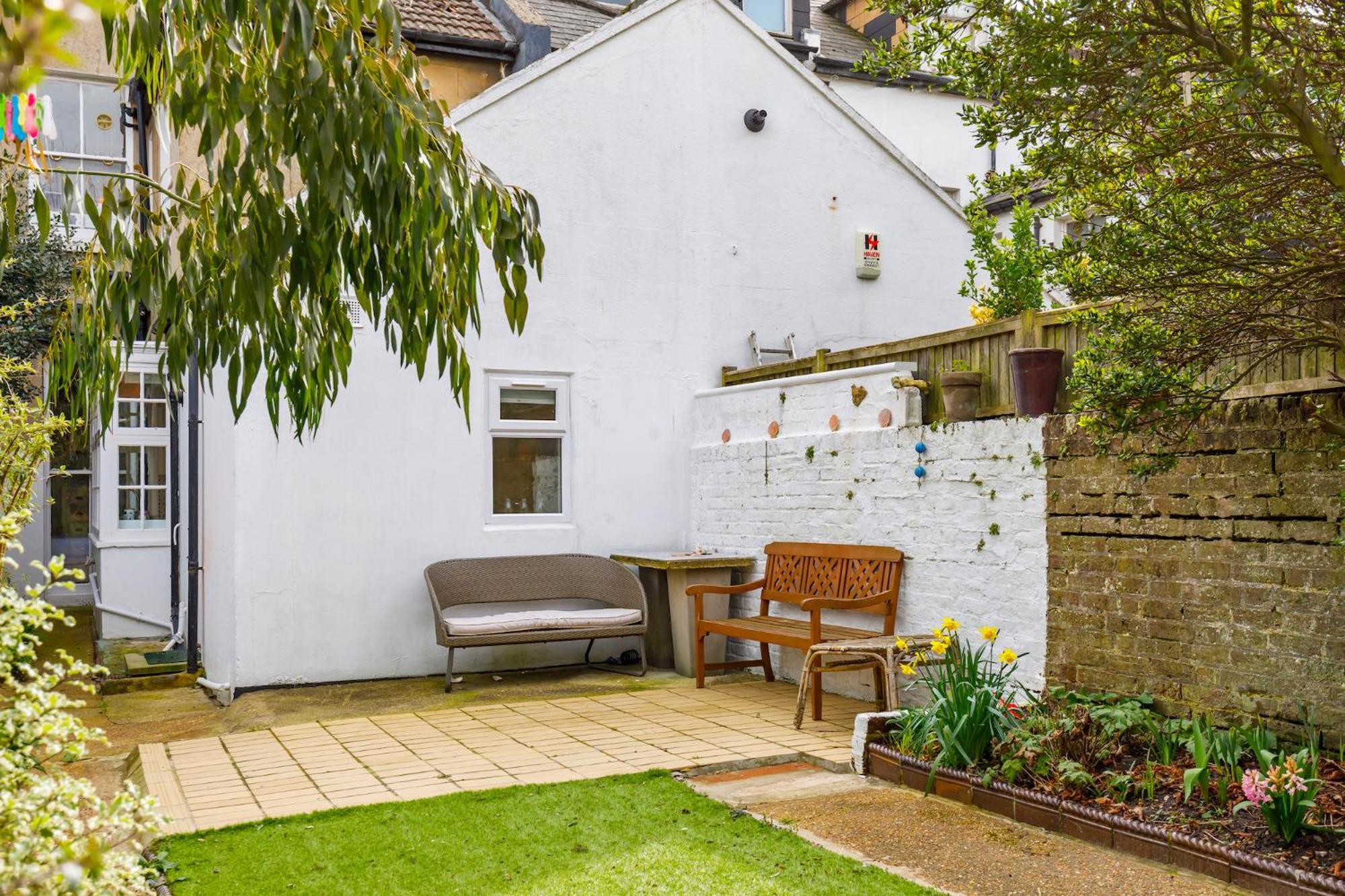 Central Hove Flat W Large Garden Exterior foto